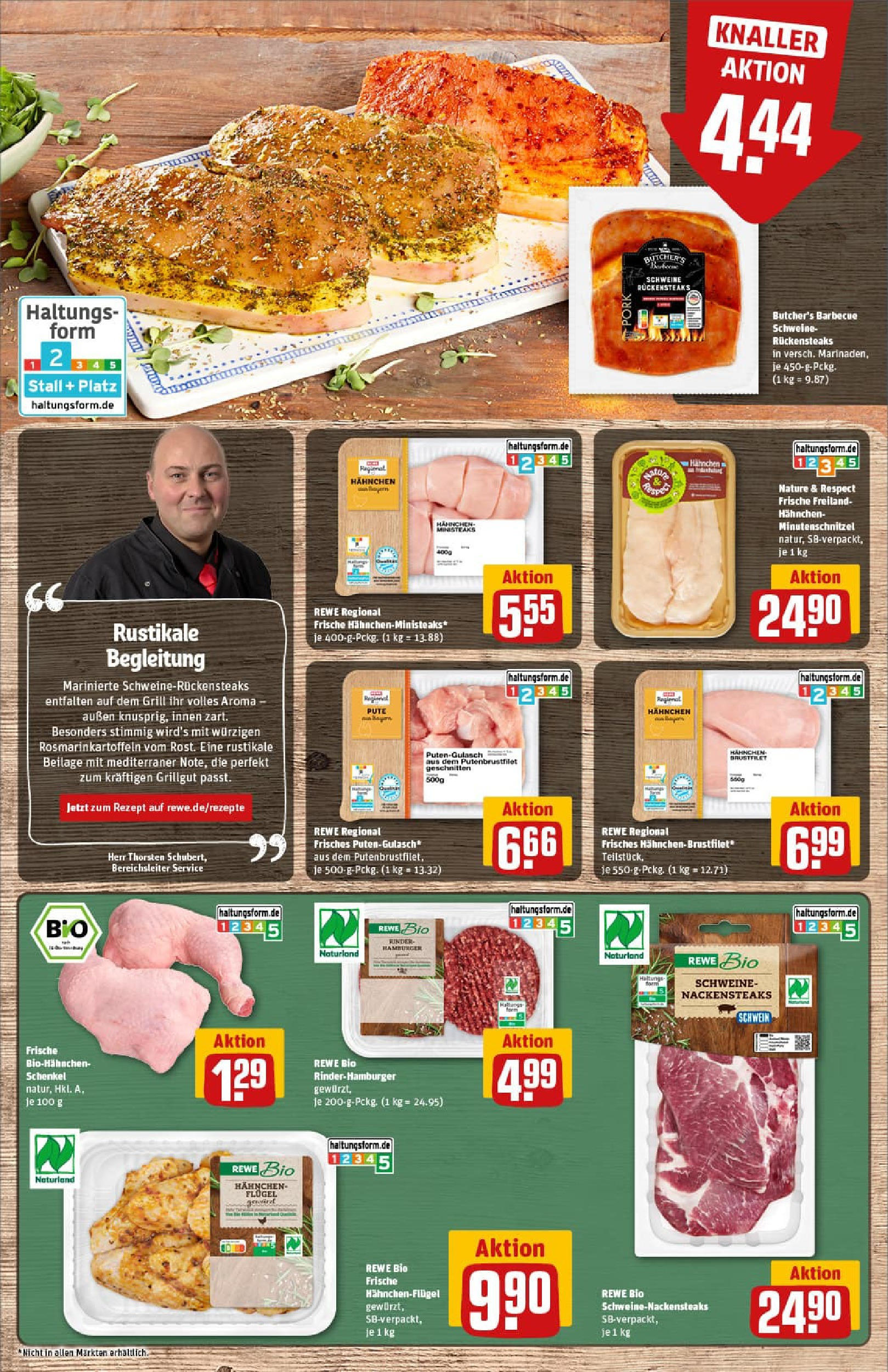 REWE Prospekt ab 03.08.2025 zum Blättern » Angebote | Seite: 8 | Produkte: Nackensteaks, Pute, Grill, Hahnchen
