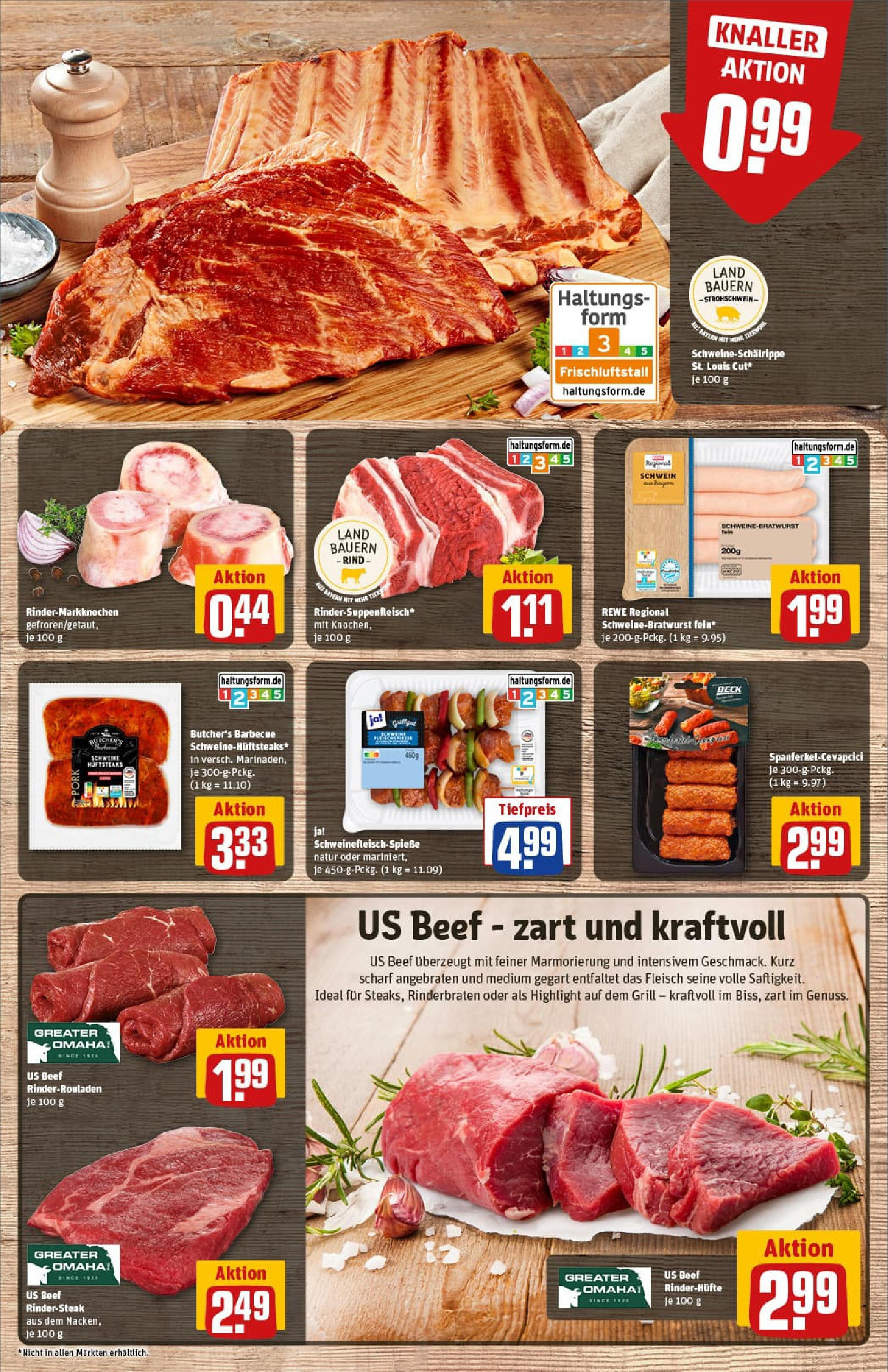 REWE Prospekt ab 03.08.2025 zum Blättern » Angebote | Seite: 9 | Produkte: Rinderrouladen, Rinderbraten, Grill, Fleisch