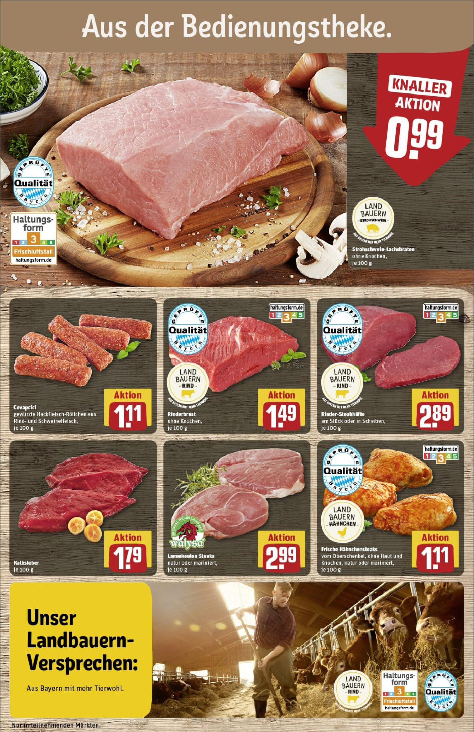 REWE Prospekt ab 03.08.2025 zum Blättern » Angebote | Seite: 10 | Produkte: Hahnchen, Cevapcici, Kalbsleber