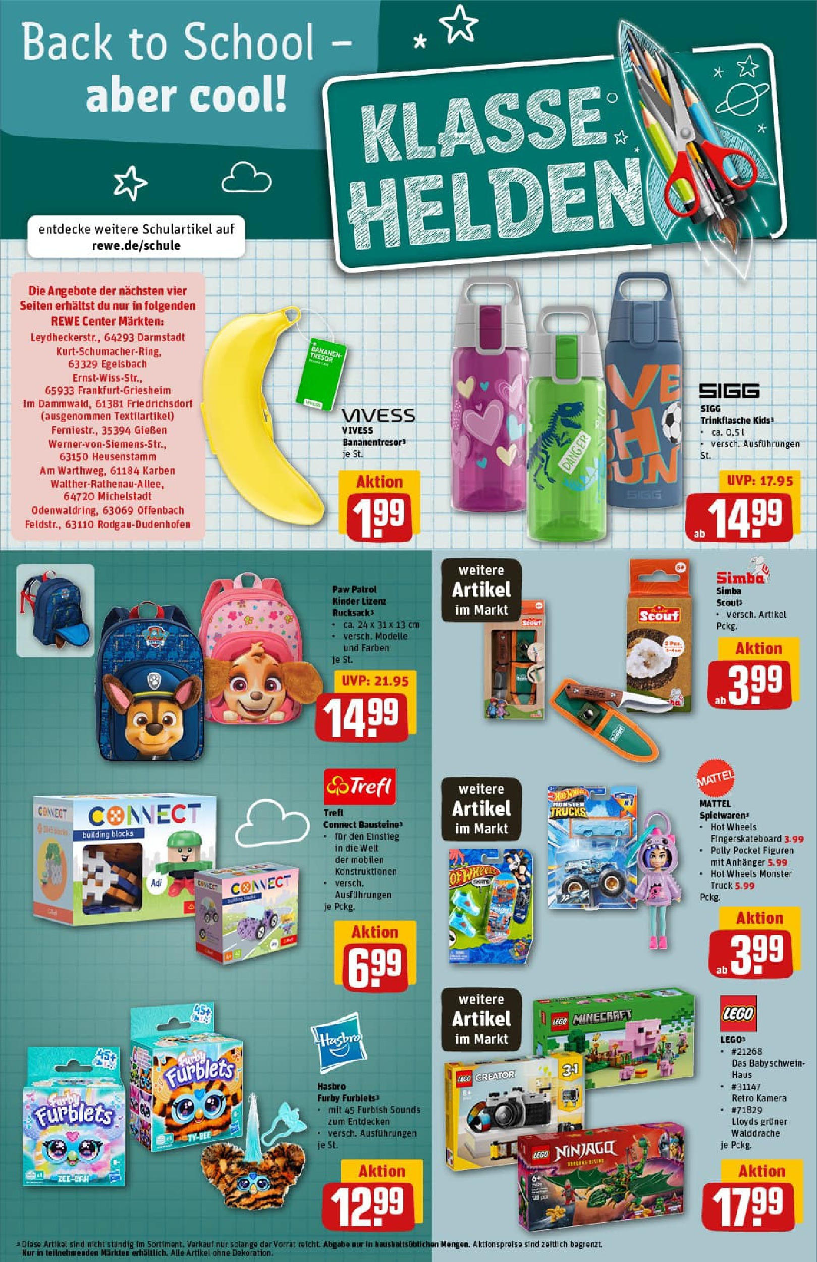 REWE Prospekt ab 03.08.2025 zum Blättern » Angebote | Seite: 32 | Produkte: Kamera, Bananen, Monster