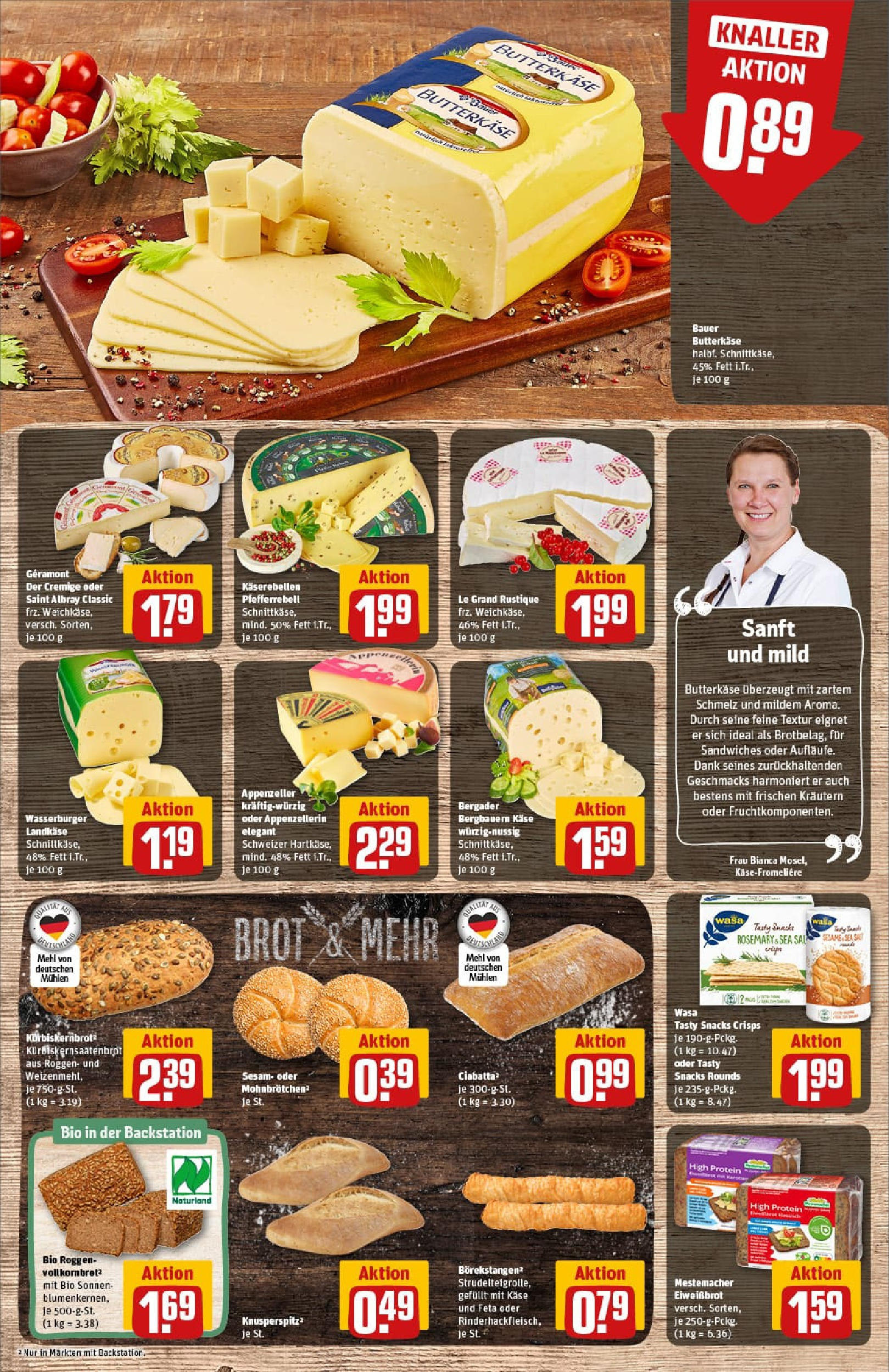 REWE Prospekt ab 03.08.2025 zum Blättern » Angebote | Seite: 13 | Produkte: Geramont, Mehl, Vollkornbrot, Brot