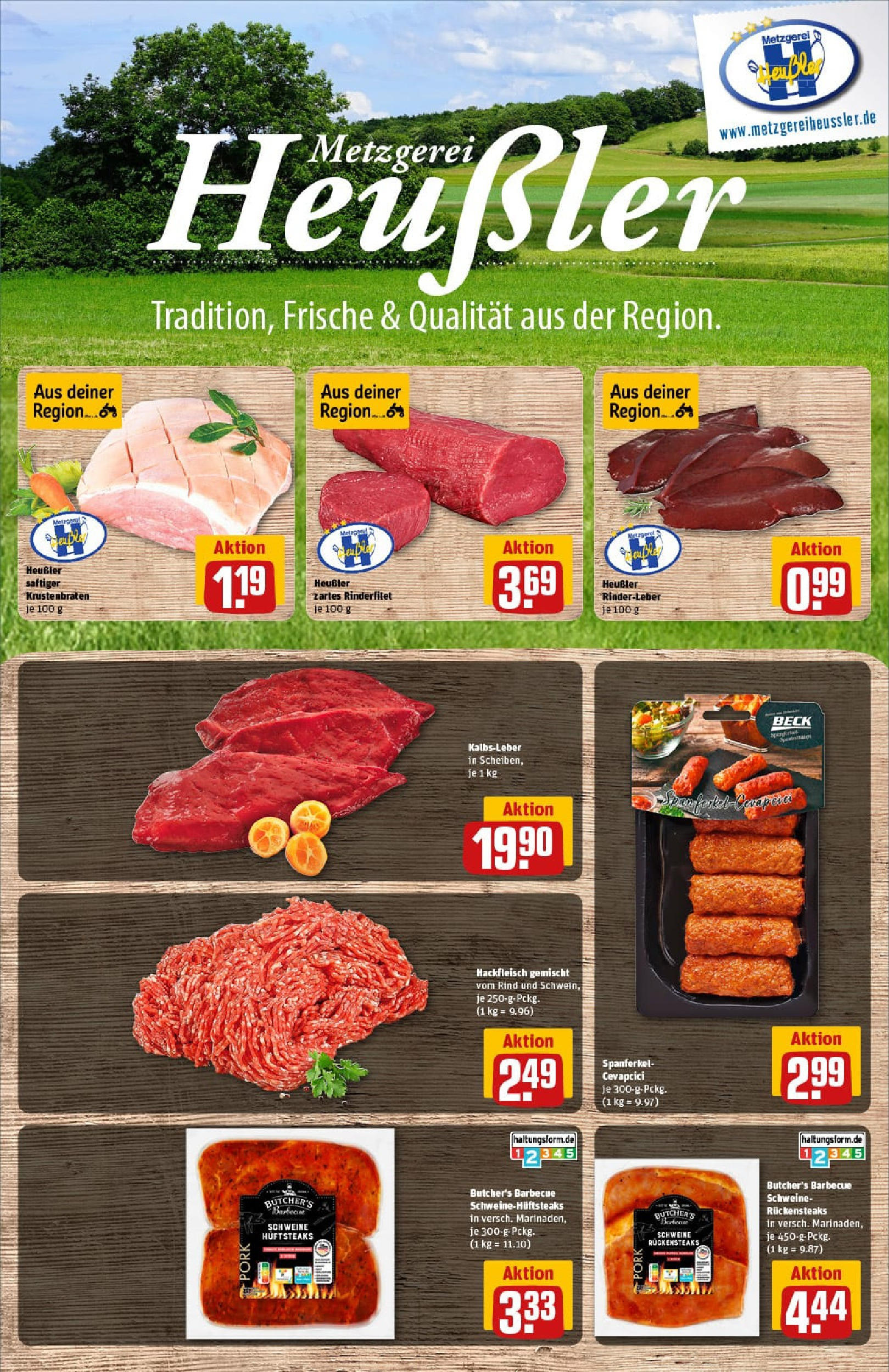 REWE Prospekt ab 03.08.2025 zum Blättern » Angebote | Seite: 8 | Produkte: Rinderfilet, Cevapcici, Krustenbraten, Steak