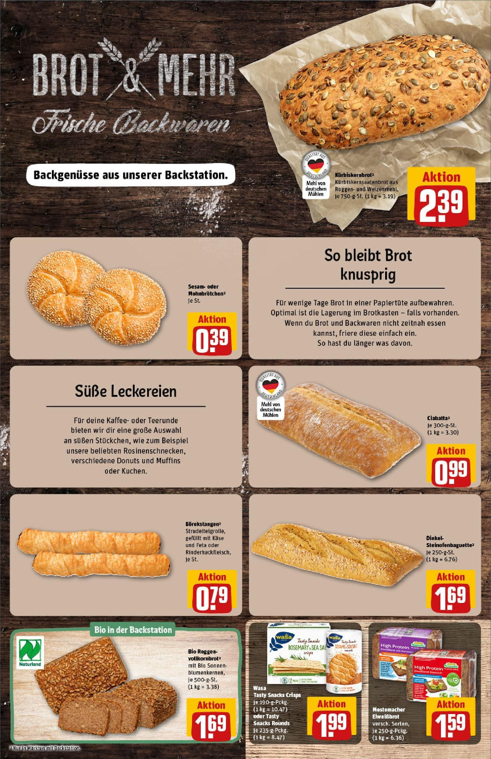 REWE Prospekt ab 03.08.2025 zum Blättern » Angebote | Seite: 11 | Produkte: Käse, Vollkornbrot, Baguette, Brot