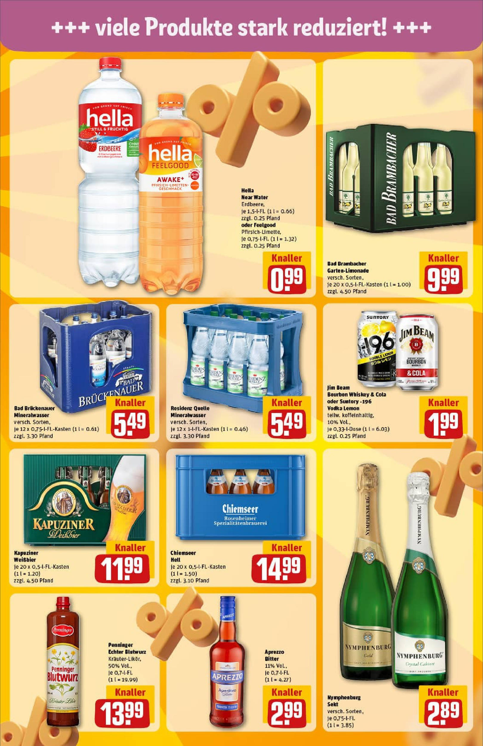 REWE Prospekt ab 03.08.2025 zum Blättern » Angebote | Seite: 21 | Produkte: Lenor, Mineralwasser, Vodka, Bourbon
