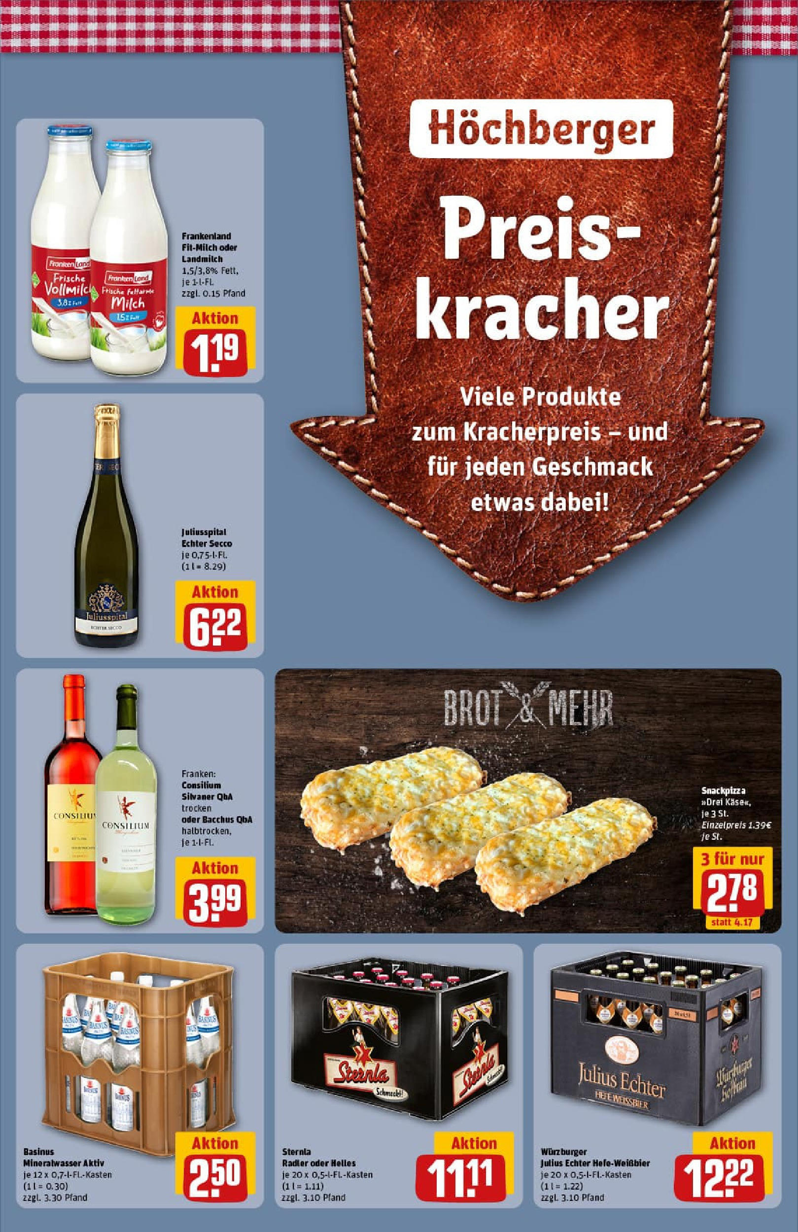 REWE Prospekt ab 03.08.2025 zum Blättern » Angebote | Seite: 39 | Produkte: Milch, Weißbier, Brot, Pizza REWE Prospekt ab 03.08.2025 zum Blättern » Angebote | Seite: 39 | Produkte: Milch, Weißbier, Brot, Pizza