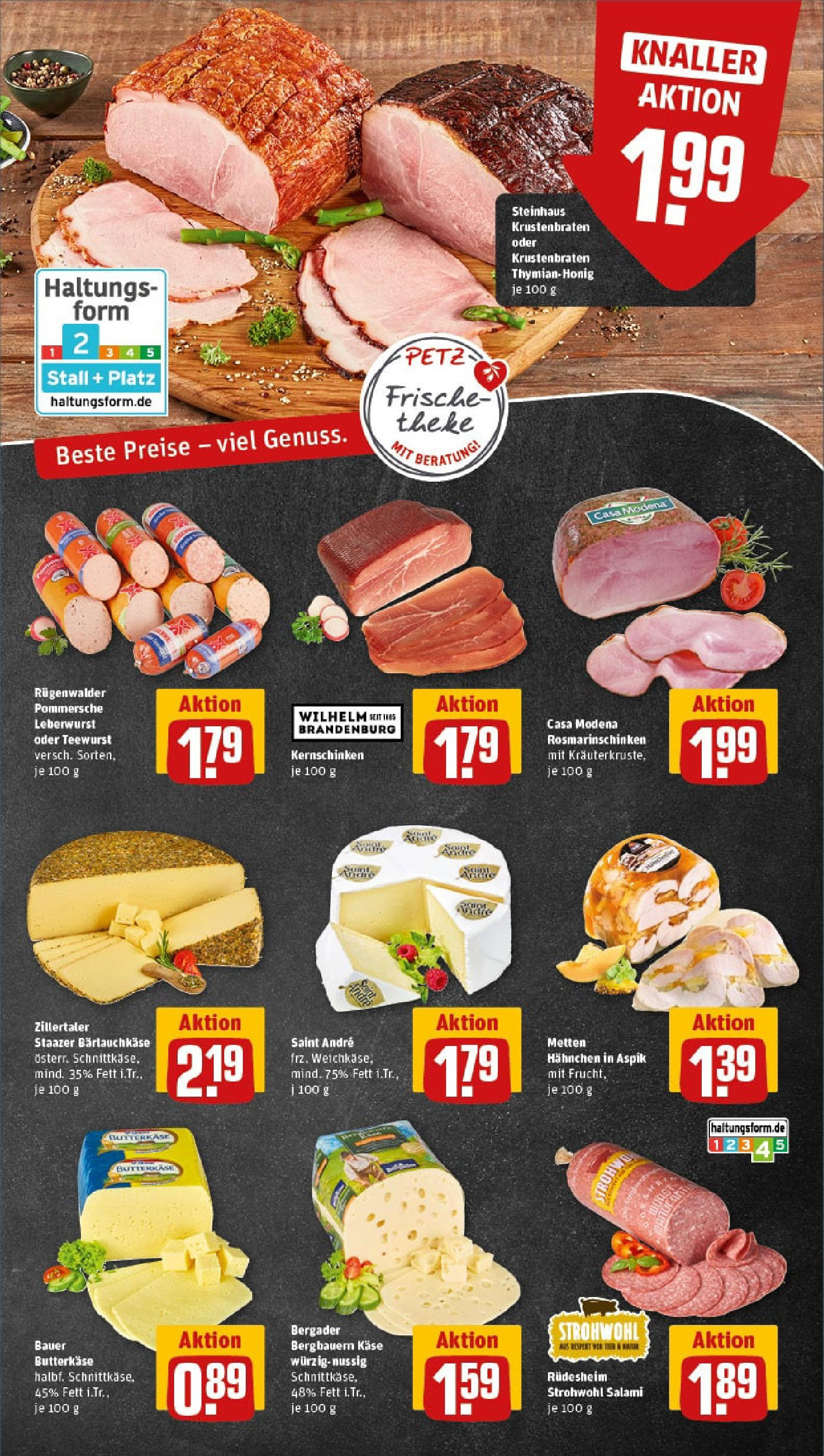 REWE Prospekt ab 03.08.2025 zum Blättern » Angebote | Seite: 9 | Produkte: Hahnchen, Käse, Krustenbraten, Salami REWE Prospekt ab 03.08.2025 zum Blättern » Angebote | Seite: 9 | Produkte: Hahnchen, Käse, Krustenbraten, Salami