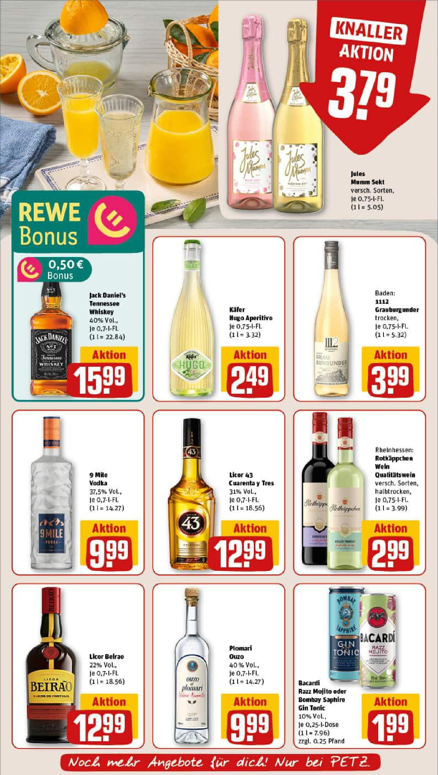 REWE Prospekt ab 03.08.2025 zum Blättern » Angebote | Seite: 17 | Produkte: Mumm sekt, Rotkäppchen, Hugo, Whiskey REWE Prospekt ab 03.08.2025 zum Blättern » Angebote | Seite: 17 | Produkte: Mumm sekt, Rotkäppchen, Hugo, Whiskey