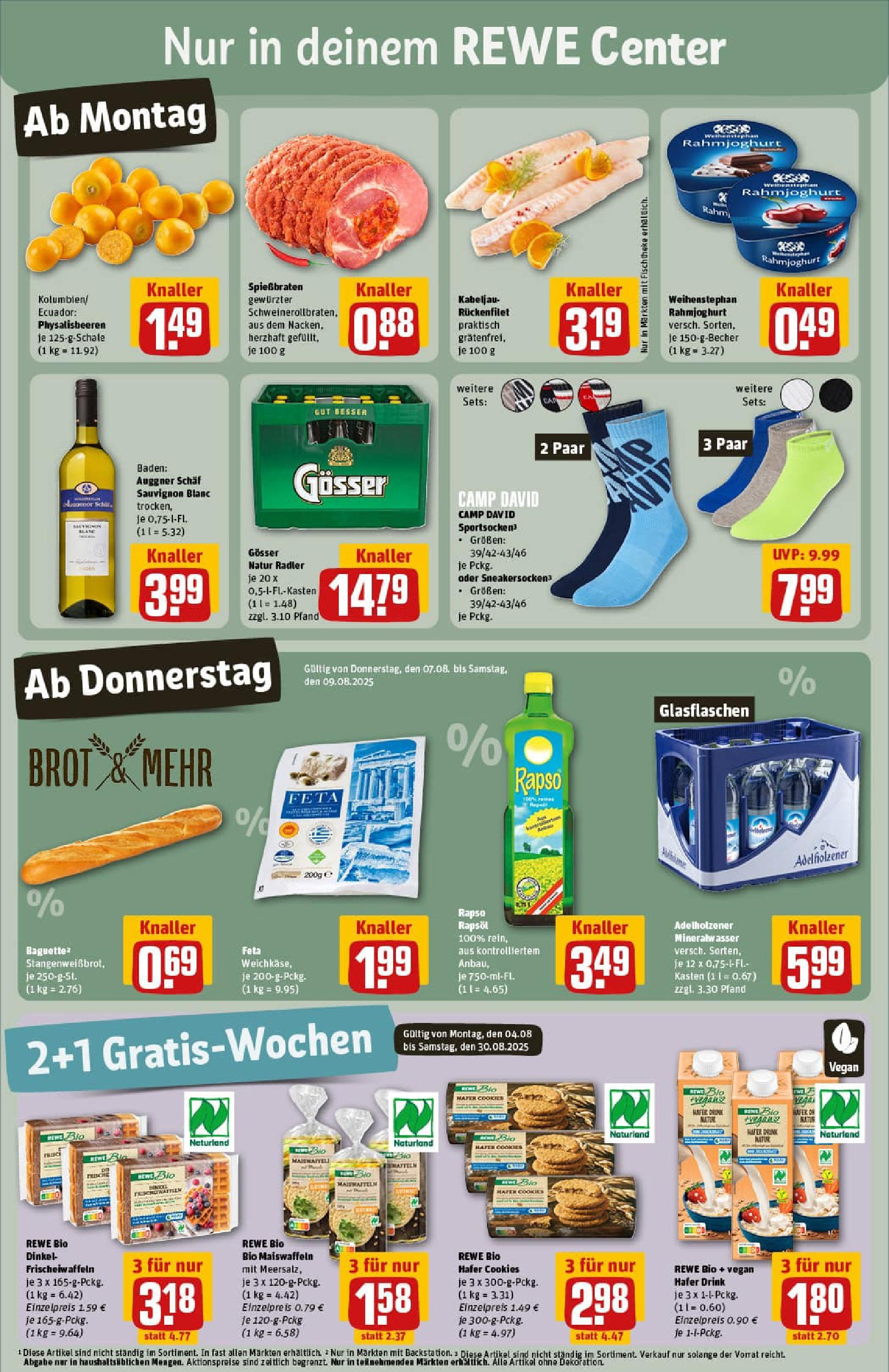 REWE Prospekt ab 03.08.2025 zum Blättern » Angebote | Seite: 3 | Produkte: Feta, Theke, Fisch, Brot REWE Prospekt ab 03.08.2025 zum Blättern » Angebote | Seite: 3 | Produkte: Feta, Theke, Fisch, Brot