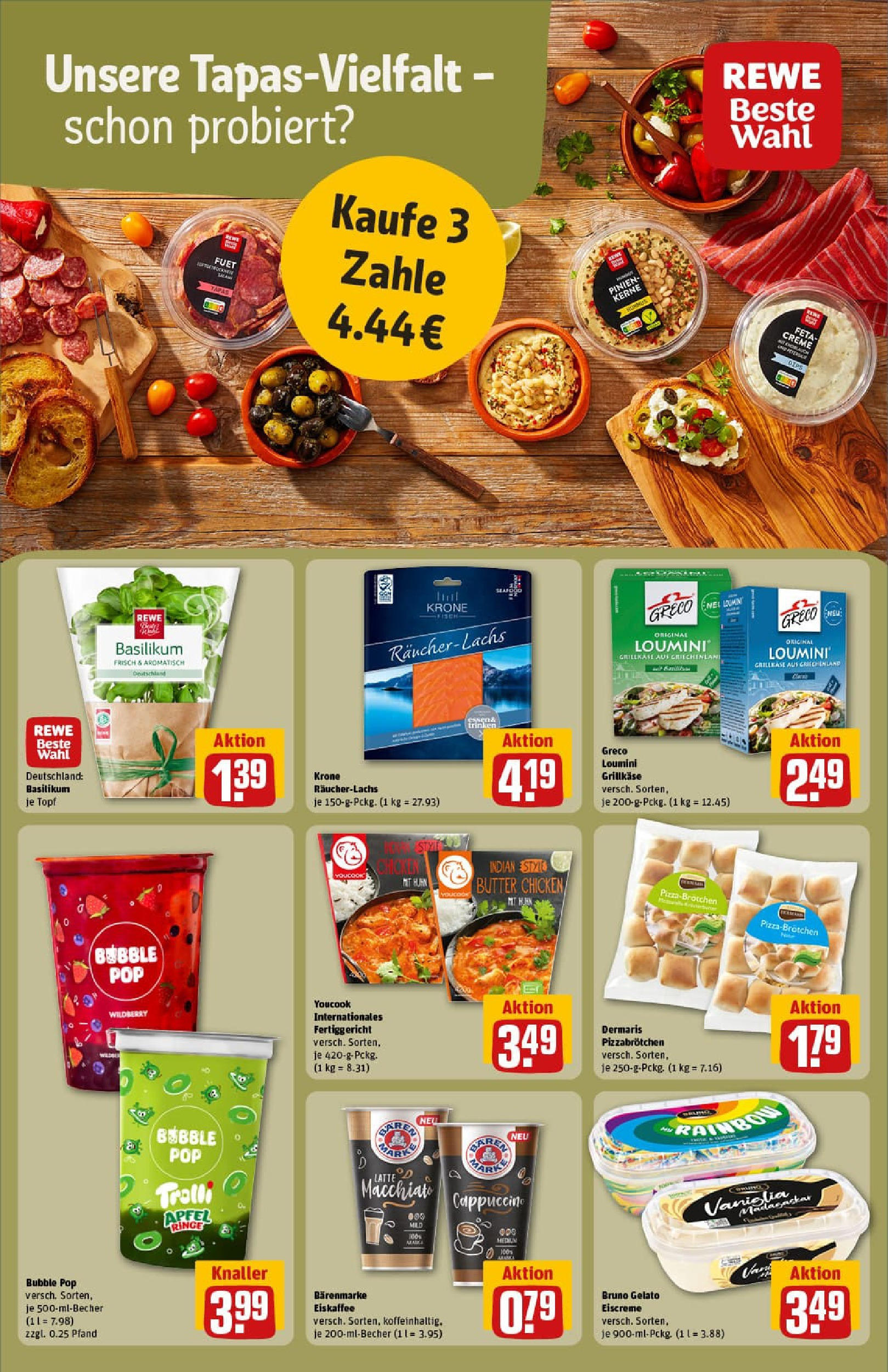 REWE Prospekt ab 03.08.2025 zum Blättern » Angebote | Seite: 18 | Produkte: Feta, Creme, Räucherlachs, Pizza REWE Prospekt ab 03.08.2025 zum Blättern » Angebote | Seite: 18 | Produkte: Feta, Creme, Räucherlachs, Pizza