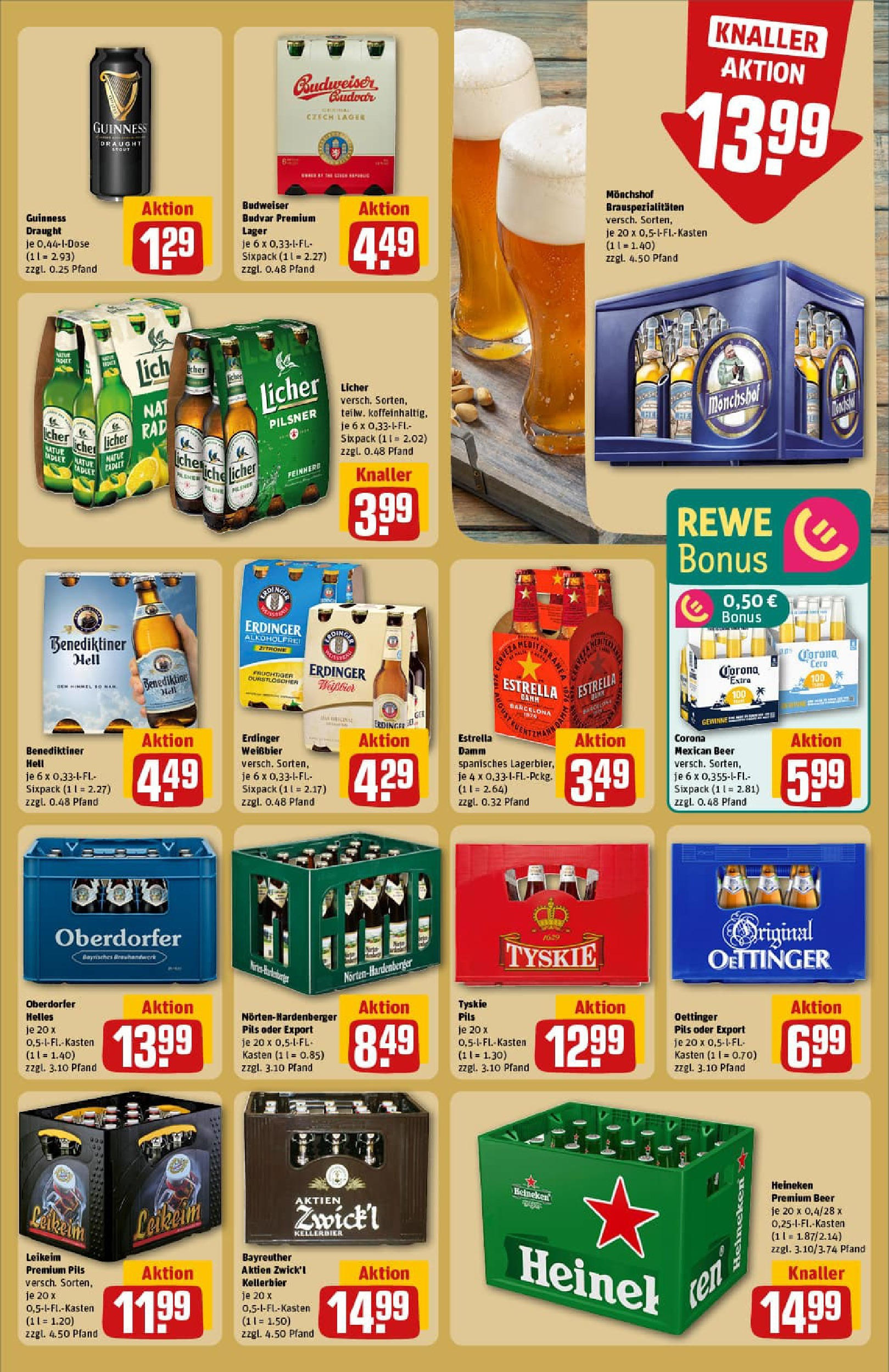 REWE Prospekt ab 03.08.2025 zum Blättern » Angebote | Seite: 21 | Produkte: Tyskie, Pils, Oettinger, Heineken REWE Prospekt ab 03.08.2025 zum Blättern » Angebote | Seite: 21 | Produkte: Tyskie, Pils, Oettinger, Heineken