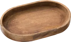 BOLTZE Tablett aus Mangoholz, oval (29x19x3 cm)