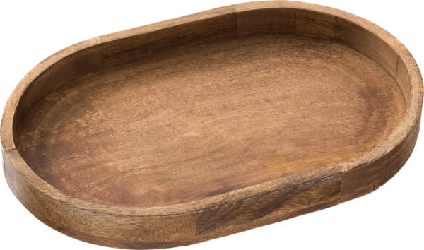 BOLTZE Tablett aus Mangoholz, oval (29x19x3 cm)