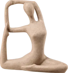 dm home Yogafrau, Arme oben, sand (14x14x5 cm)