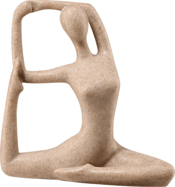 dm home Yogafrau, Arme oben, sand (15x14x5 cm/15x11x7 cm)