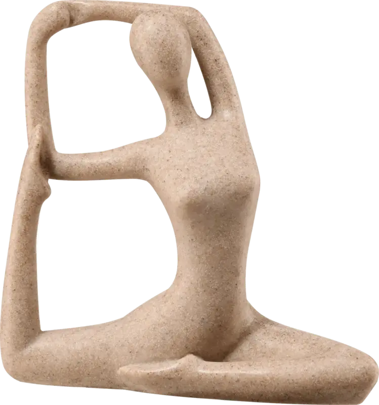 dm home Yogafrau, Arme oben, sand (14x14x5 cm)