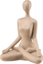 dm home Yogafrau, Arme unten, sand (15x11x7 cm)