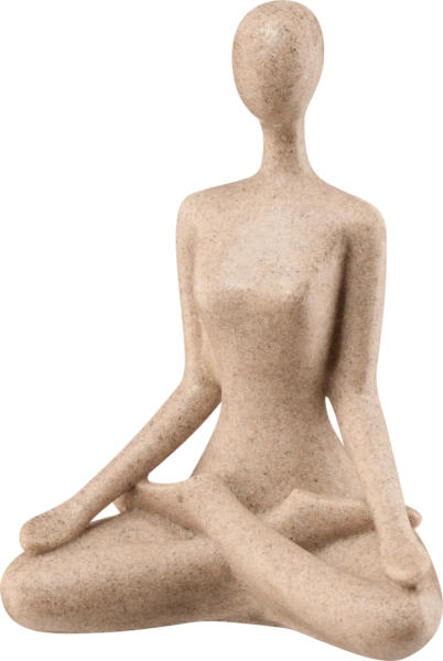 dm home Yogafrau, Arme unten, sand (15x14x5 cm/15x11x7 cm)