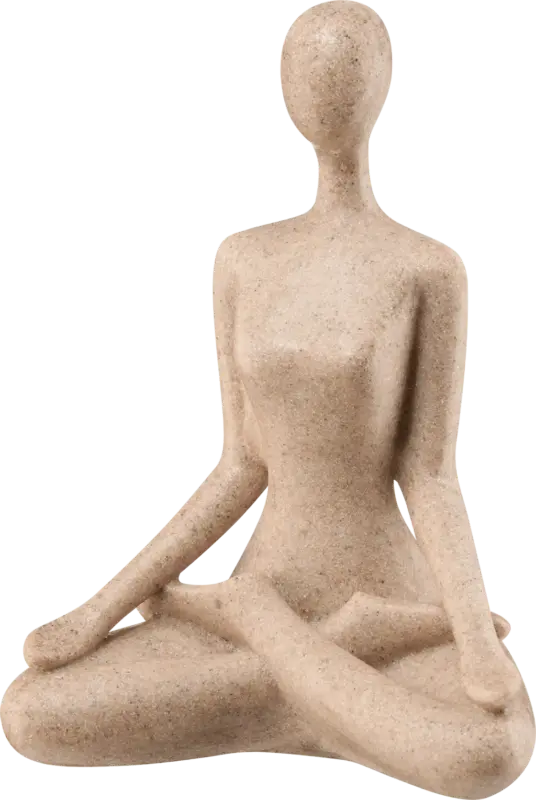 dm home Yogafrau, Arme unten, sand (15x11x7 cm)