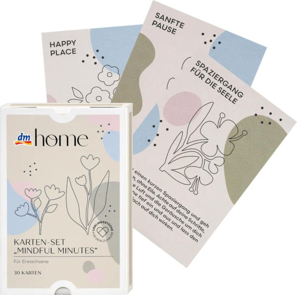 dm home Karten-Set aus Papier "MINDFUL MINUTES", Erwachsene (13x8,5 cm)