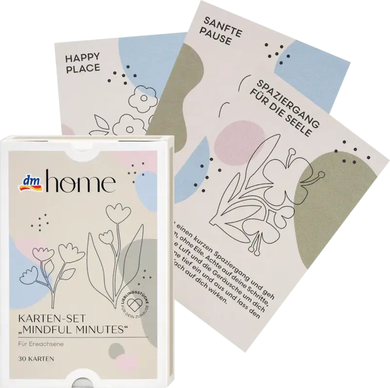 dm home Karten-Set aus Papier "MINDFUL MINUTES", Erwachsene (13x8,5 cm)
