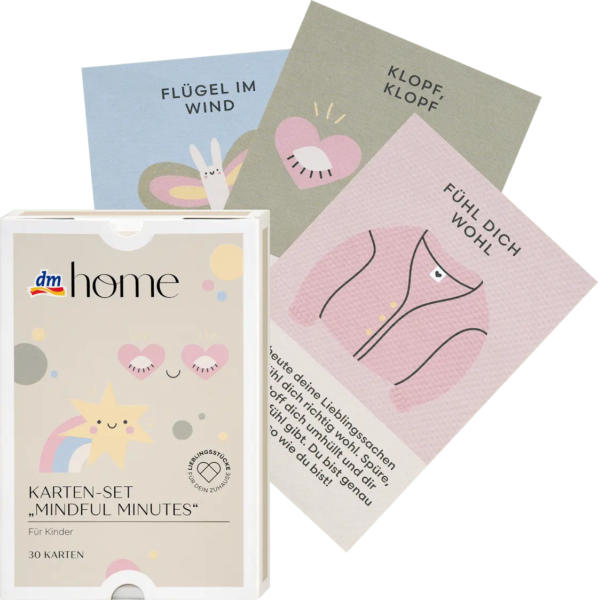 dm home Karten-Set aus Papier "MINDFUL MINUTES", Kinder (13x8,5 cm)