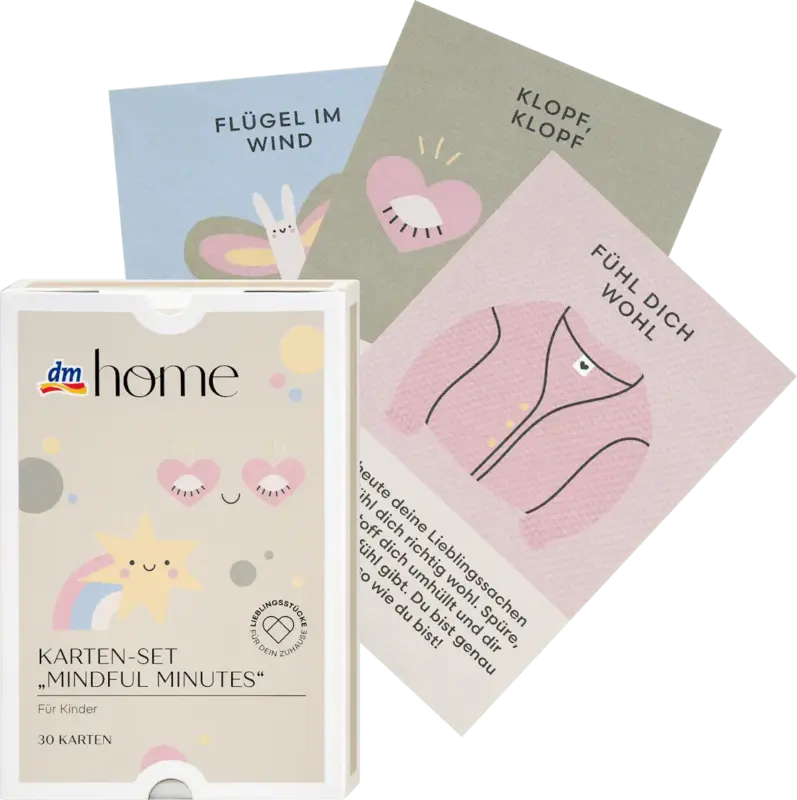 dm home Karten-Set aus Papier "MINDFUL MINUTES", Kinder (13x8,5 cm)