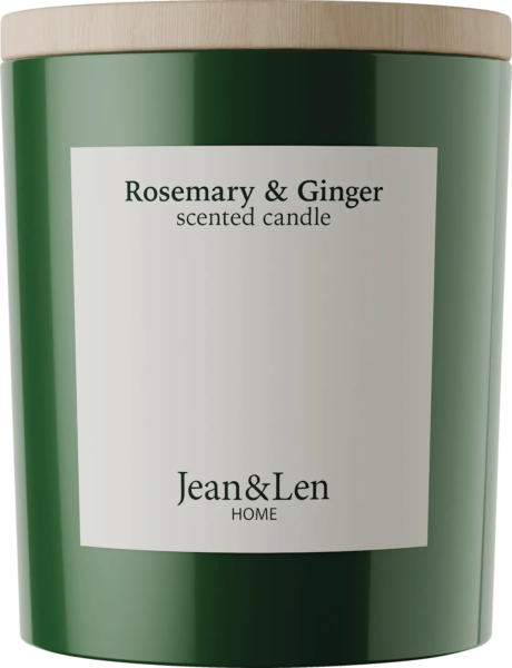 Jean&Len Duftkerze mit Holzdeckel, Rosemary & Ginger