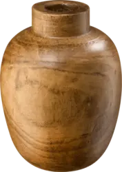 Dekorieren & Einrichten Vase aus Holz, natur (11x11x15 cm)