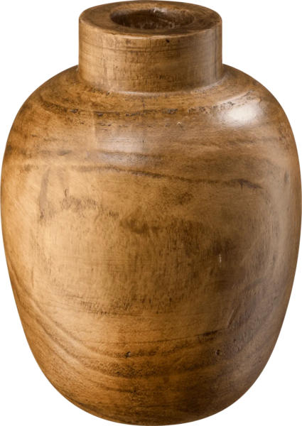 Dekorieren & Einrichten Vase aus Holz, natur (11x11x15 cm)