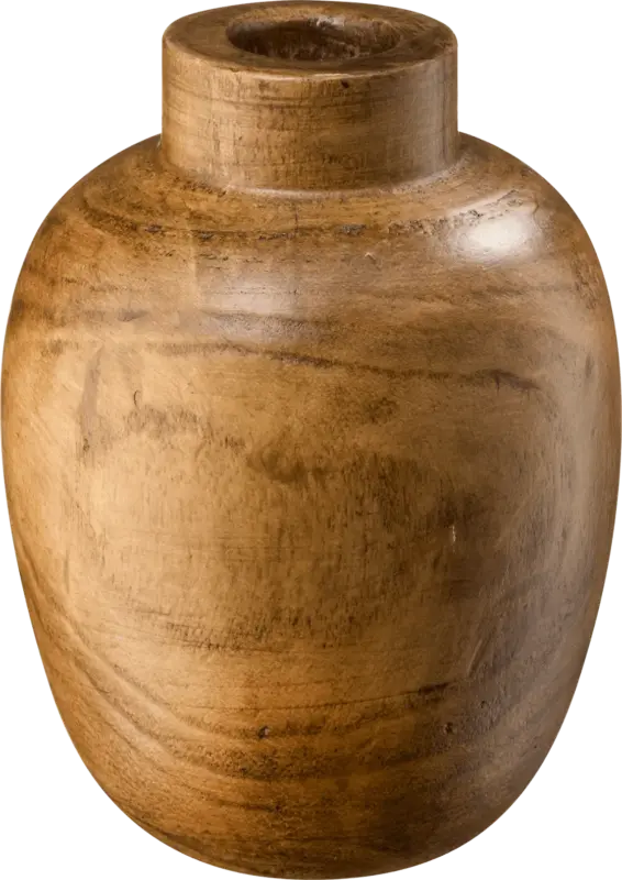 Dekorieren & Einrichten Vase aus Holz, natur (11x11x15 cm)