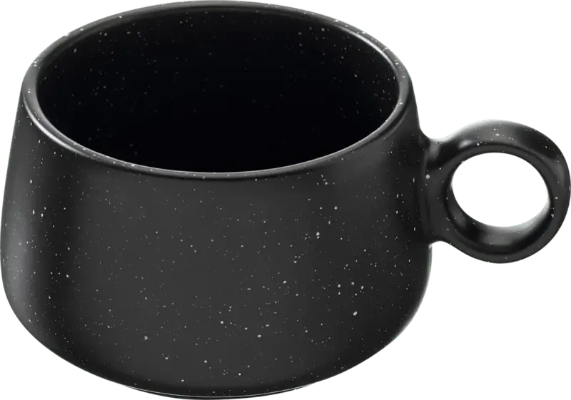 Dekorieren & Einrichten Kaffeebecher aus Keramik, schwarz