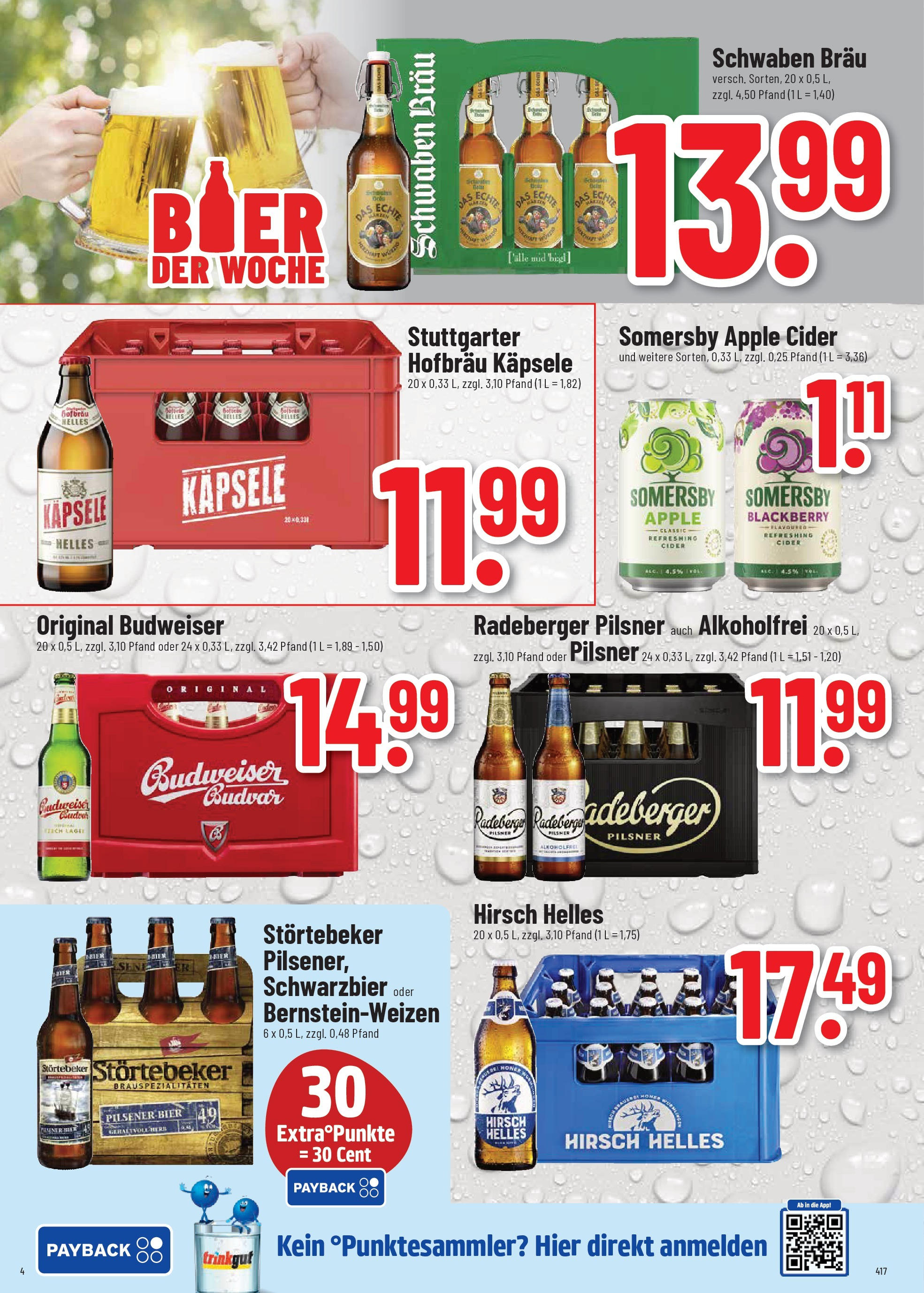 Trinkgut prospekt Crailsheim (ab 03.08.2025) » Angebote ab Montag | Seite: 4 | Produkte: Bier, Apple, Budweiser, Radeberger pilsner Trinkgut prospekt Crailsheim (ab 03.08.2025) » Angebote online | Seite: 4 | Produkte: Bier, Apple, Budweiser, Radeberger pilsner