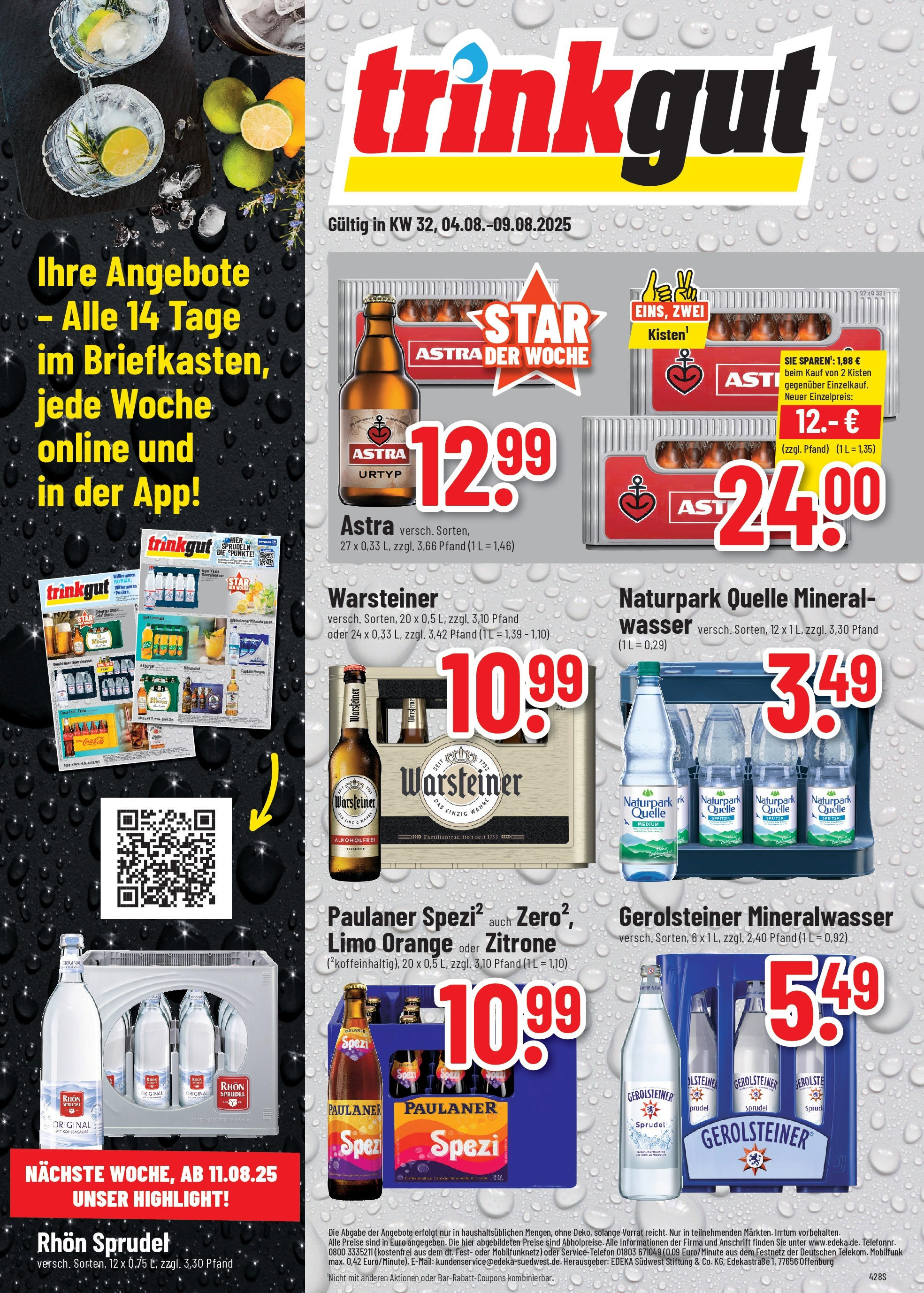 Trinkgut prospekt Wiesbaden (ab 03.08.2025) » Angebote ab Montag | Seite: 1 Trinkgut prospekt Wiesbaden (ab 03.08.2025) » Angebote online | Seite: 1