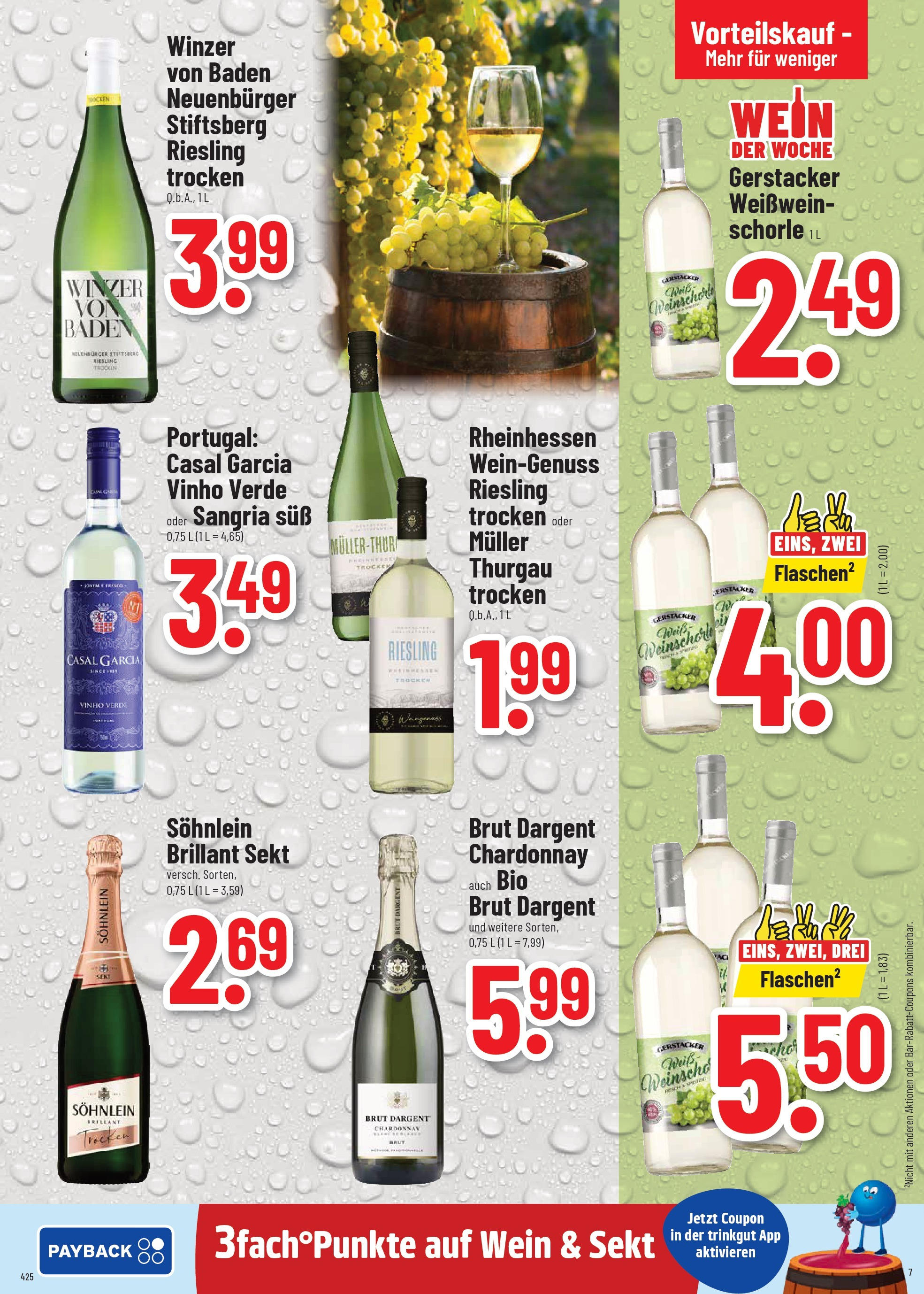 Trinkgut prospekt Dossenheim (ab 03.08.2025) » Angebote ab Montag | Seite: 7 | Produkte: Sekt, Weinschorle, Brut dargent, Wein Trinkgut prospekt Dossenheim (ab 03.08.2025) » Angebote online | Seite: 7 | Produkte: Sekt, Weinschorle, Brut dargent, Wein