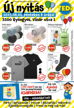 TEDi Akciós újság - amely érvényes a következő dátumtól: 01.08.2025