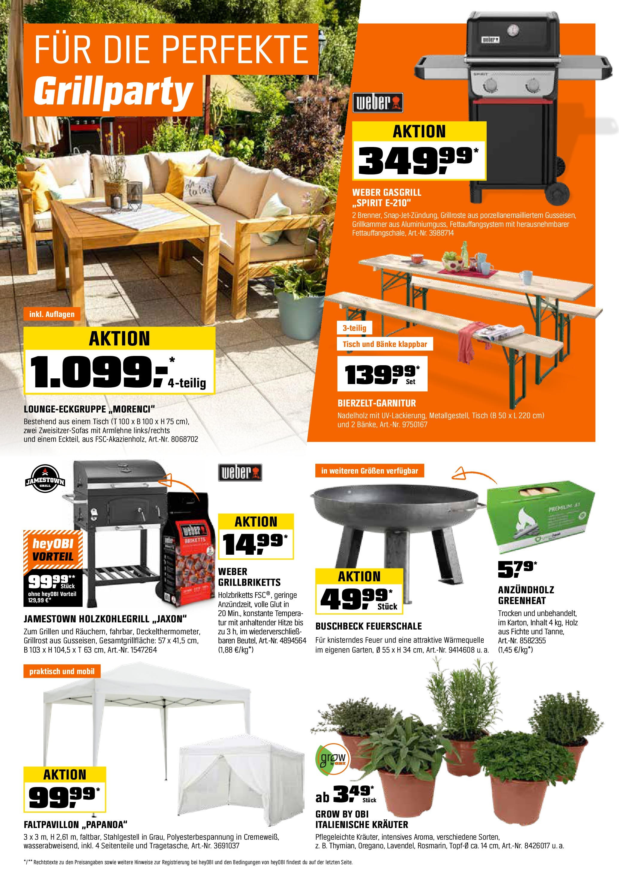 OBI Flugblatt (15.08.2025) || Aktuelle Angebote | Seite: 19 | Produkte: Grill, Tisch OBI Flugblatt von 15.08.2025 - Aktuelle Angebote | Seite: 19 | Produkte: Grill, Tisch