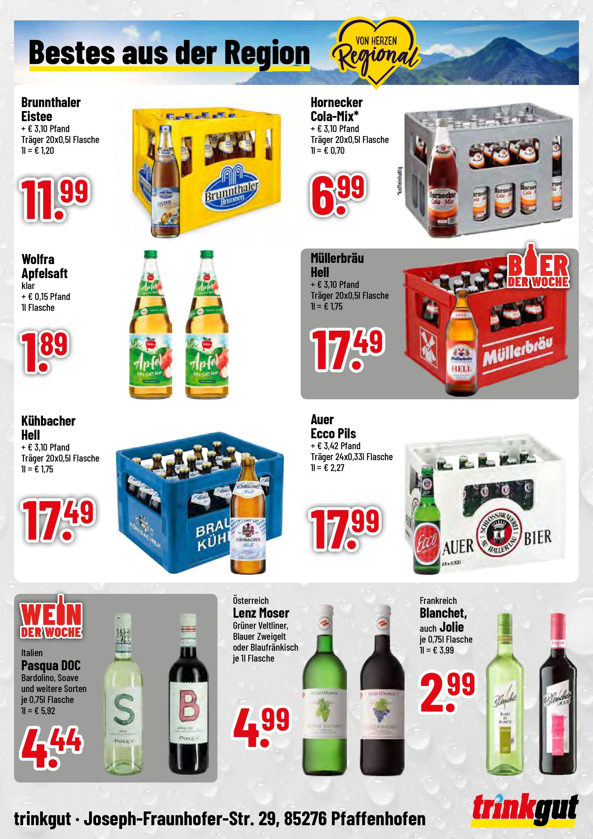 Trinkgut prospekt Pfaffenhofen/Ilm	 (ab 03.08.2025) » Angebote online | Seite: 4 | Produkte: Bier, Pils, Apfelsaft, Wein