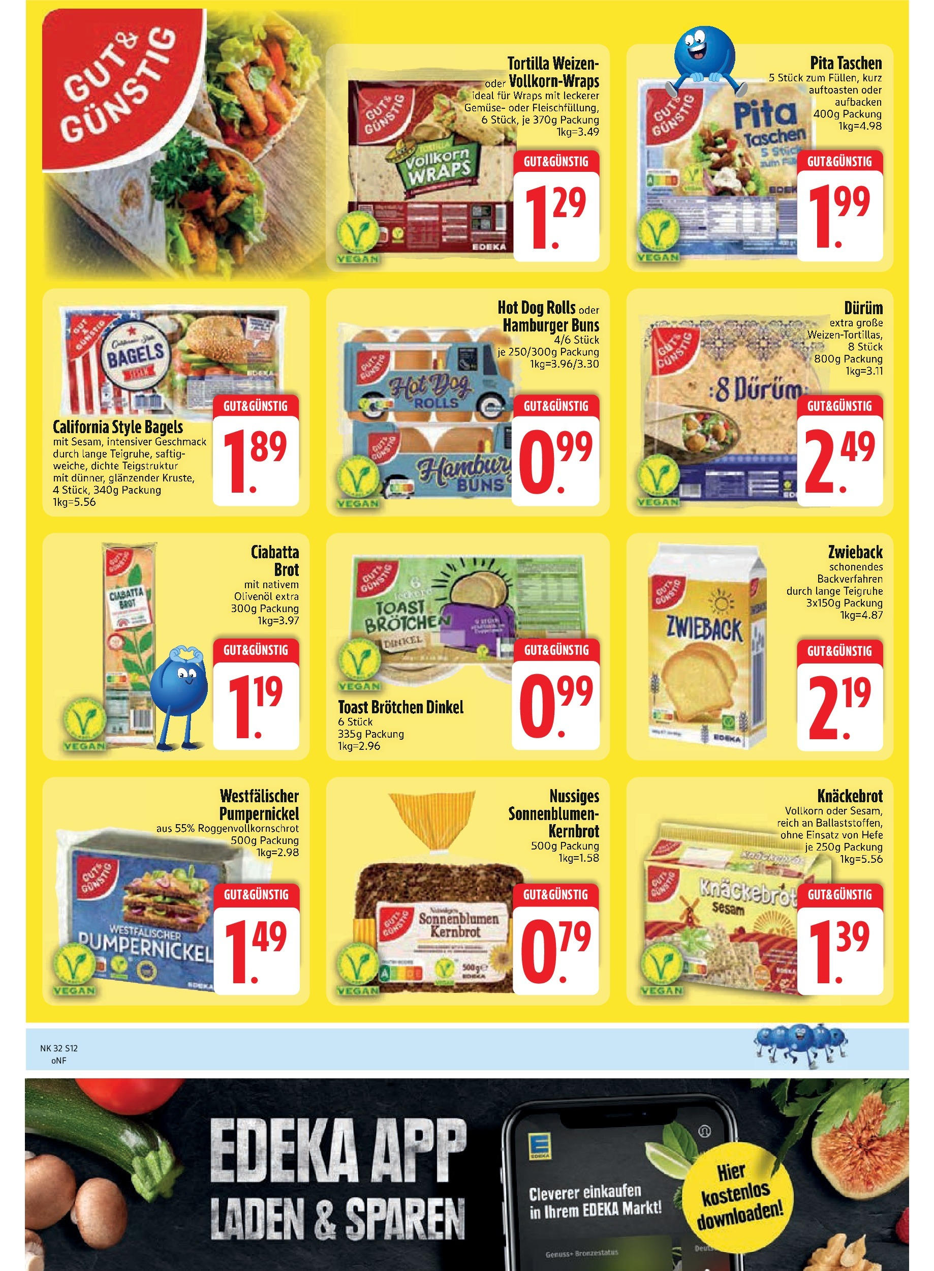 Edeka prospekt Bodenwöhr	 (ab 03.08.2025) » Angebote Online | Seite: 14 | Produkte: Toast, Olivenol, Gemüse, Brot