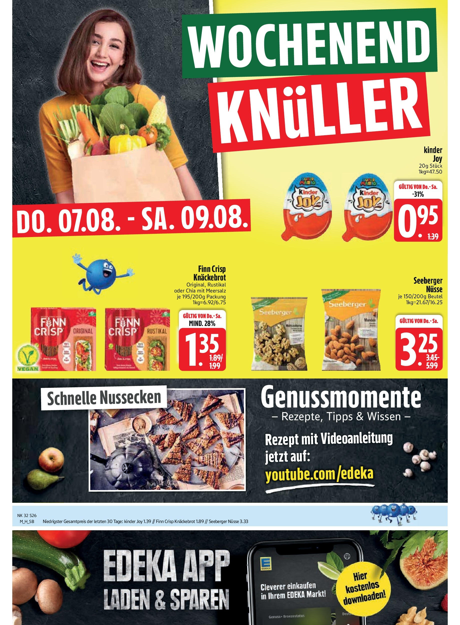 Edeka prospekt Bodenwöhr	 (ab 03.08.2025) » Angebote Online | Seite: 28 | Produkte: Kinder joy, Nüsse
