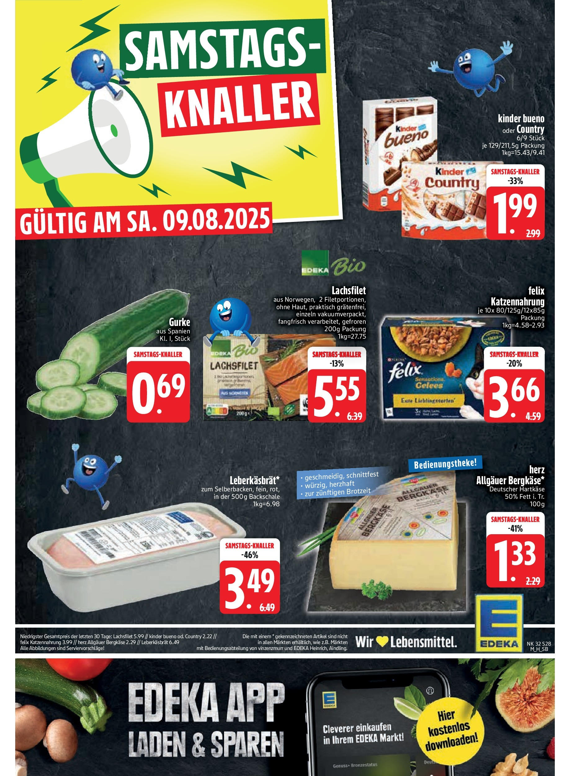 Edeka prospekt Bodenwöhr	 (ab 03.08.2025) » Angebote Online | Seite: 30 | Produkte: Kinder bueno, Ente