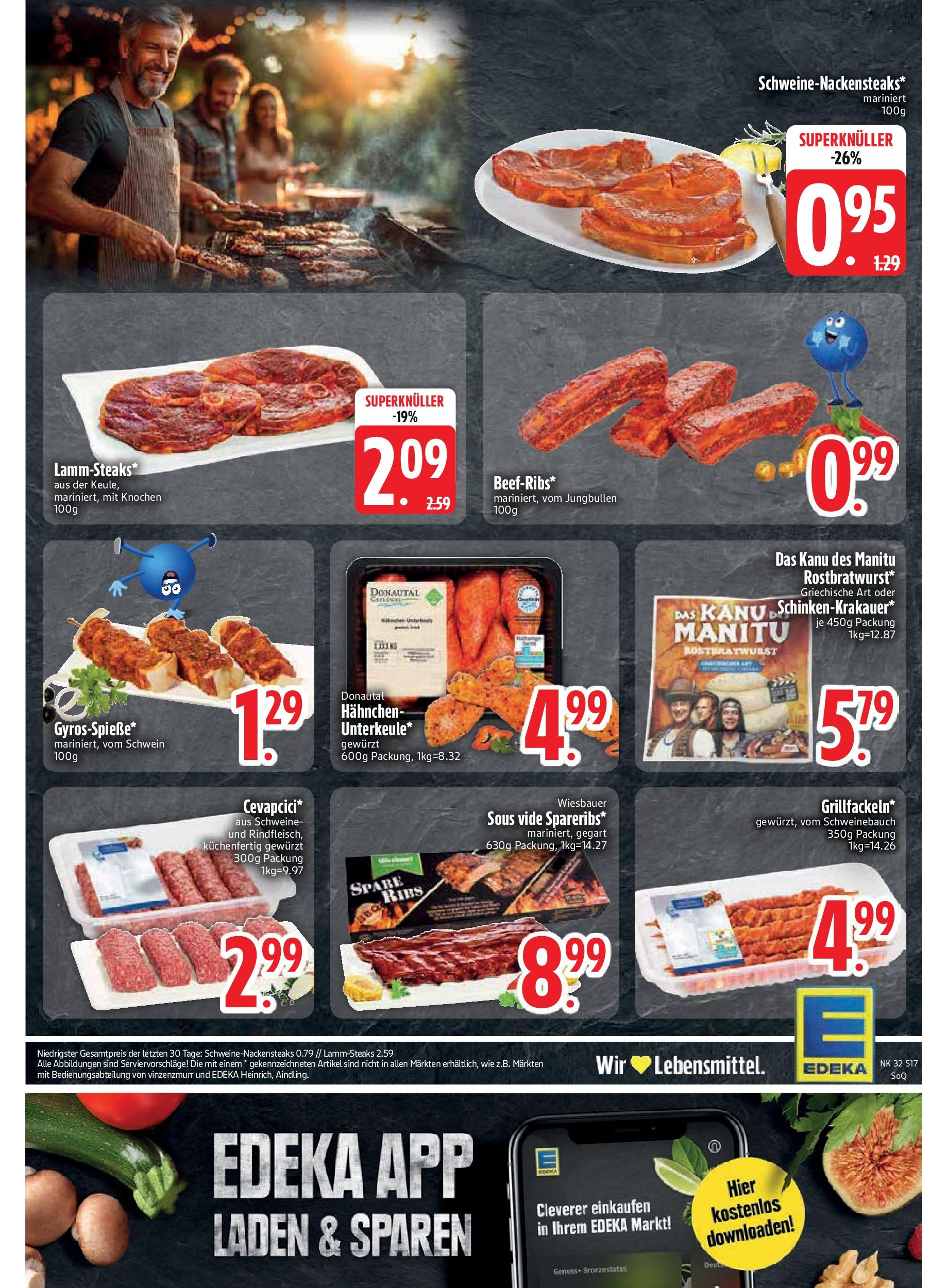 Edeka prospekt Vilgertshofen-Issing	 (ab 03.08.2025) » Angebote Online | Seite: 19 | Produkte: Hahnchen, Schweinebauch, Spare ribs