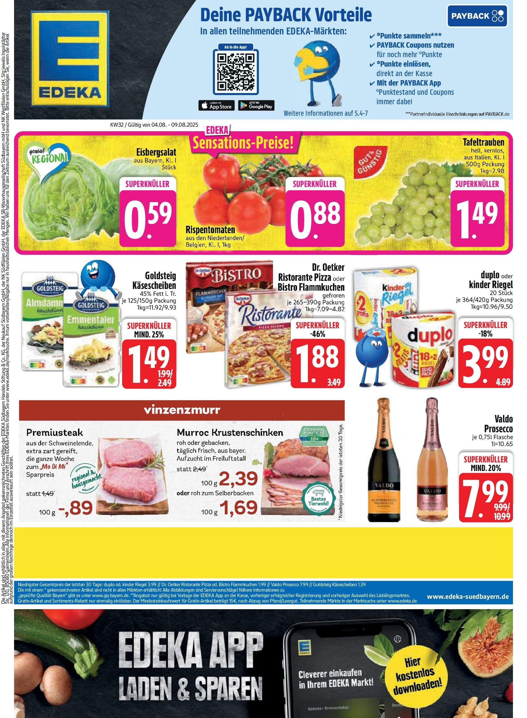 Edeka prospekt Unterföhring (ab 03.08.2025) » Angebote Online | Seite: 3 | Produkte: Ristorante, Prosecco, Pizza, Steak Edeka prospekt Unterföhring (ab 03.08.2025) » Angebote Online | Seite: 3 | Produkte: Ristorante, Prosecco, Pizza, Steak