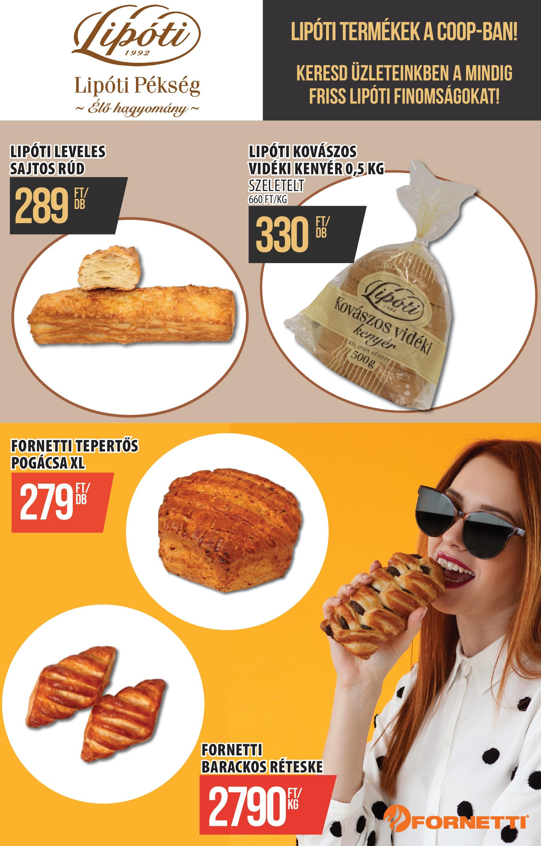 COOP Szolnok Akciós újság - 2025.08.07. -tól/töl > akció, lapozható szórólap 🛍️ | Oldal: 5 | Termékek: Kenyér, Sajtos rúd, Pogácsa