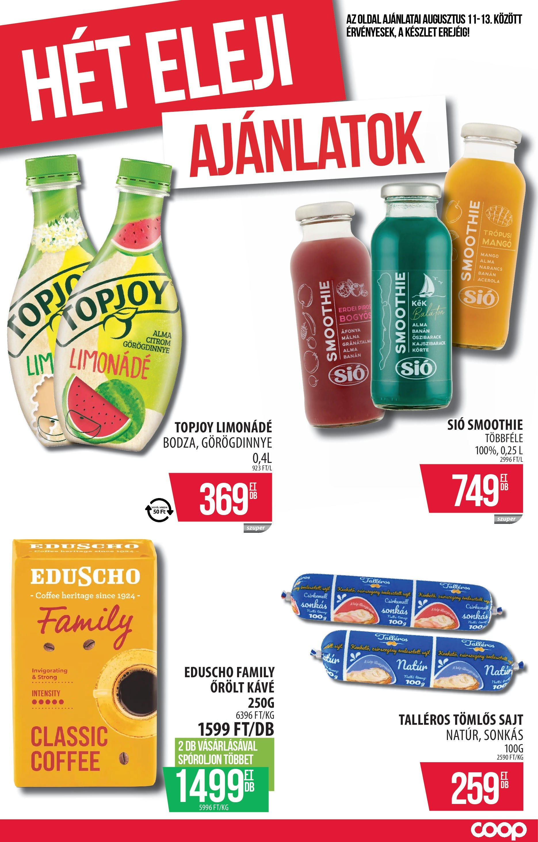 COOP Szolnok Akciós újság - 2025.08.07. -tól/töl > akció, lapozható szórólap 🛍️ | Oldal: 6 | Termékek: Görögdinnye, Körte, Limonádé, Csirkemell