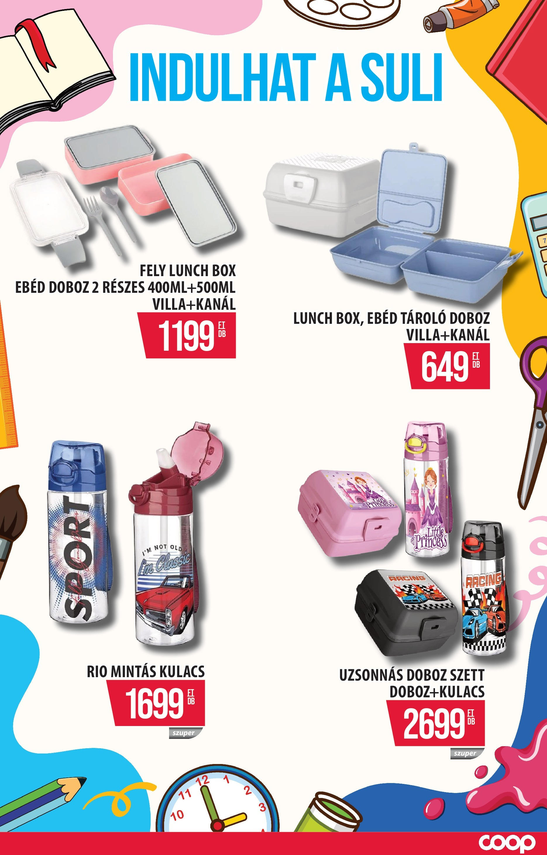COOP Szolnok Akciós újság - 2025.08.07. -tól/töl > akció, lapozható szórólap 🛍️ | Oldal: 12 | Termékek: Tároló doboz, Kulacs, Doboz