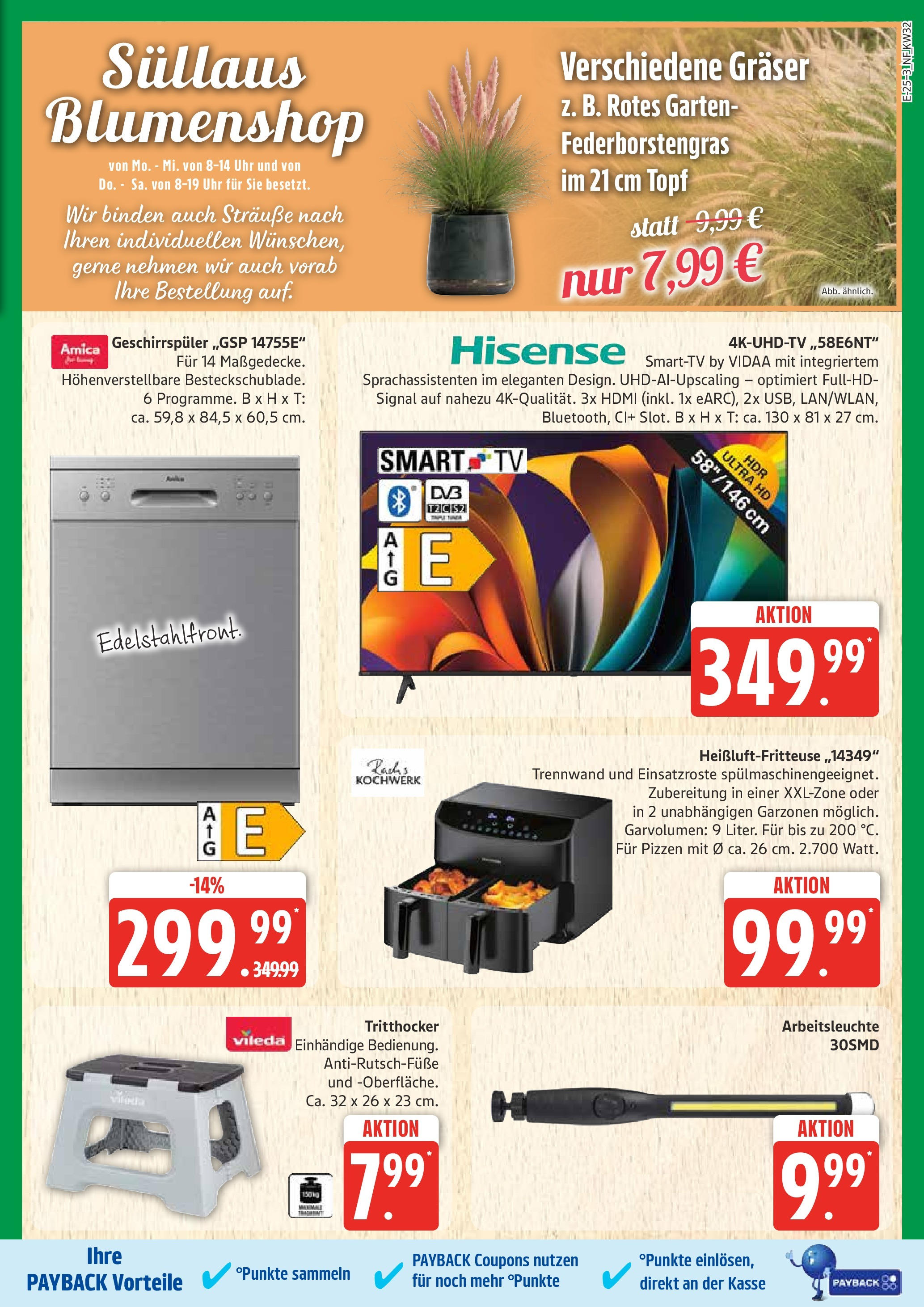Marktkauf - Marktkauf: Wochenangebote (ab 03.08.2025) » Angebote ab Montag | Seite: 25 | Produkte: Hisense, Smart TV, Heißluftfritteuse, Uhr Marktkauf - Marktkauf: Wochenangebote (ab 03.08.2025) » Angebote online | Seite: 25 | Produkte: Hisense, Smart TV, Heißluftfritteuse, Uhr
