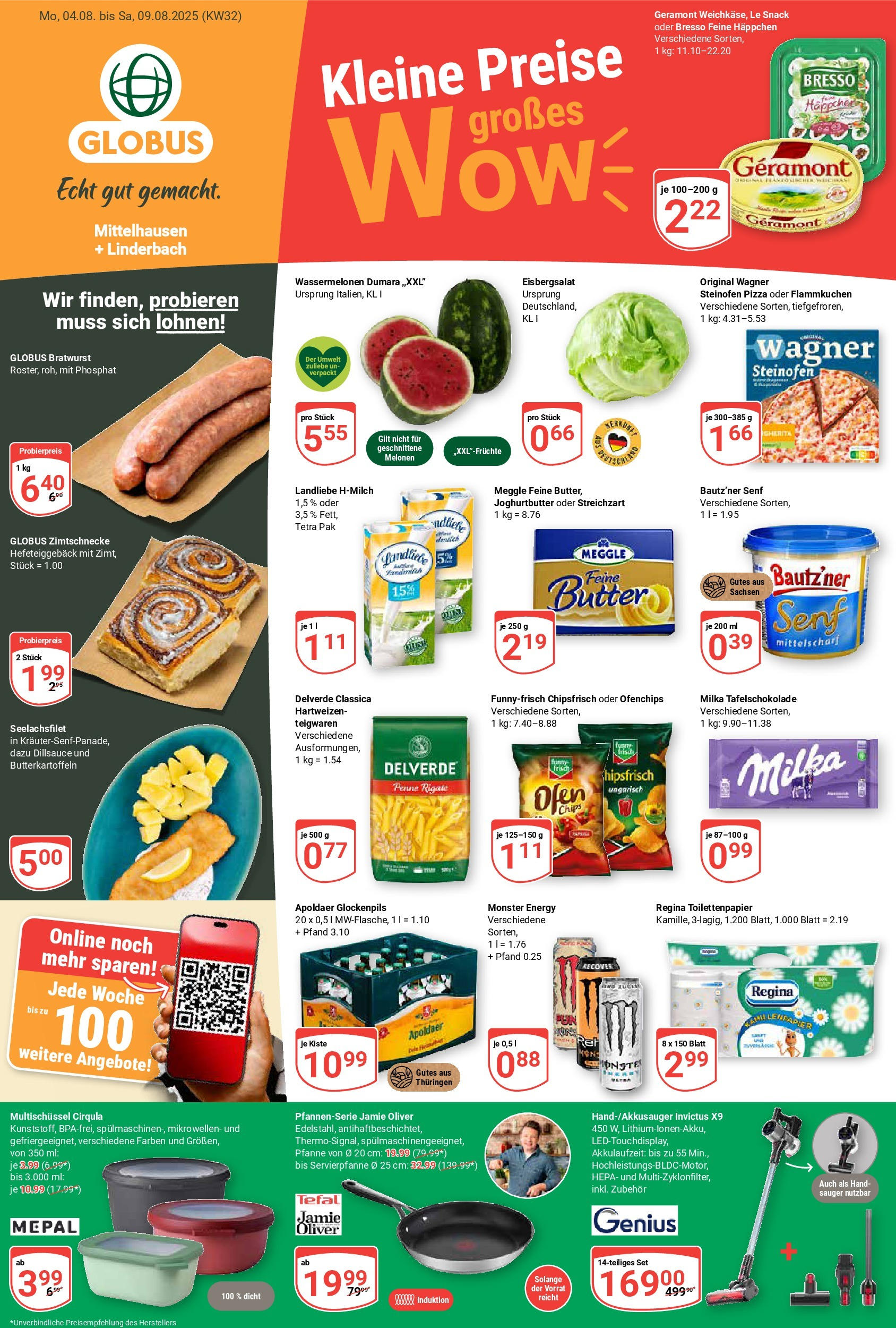 Globus prospekt Erfurt-Linderbach (ab 03.08.2025) » Angebote ab Montag | Seite: 7 | Produkte: Butter, Eisbergsalat, Bresso, Toilettenpapier Globus prospekt Erfurt-Linderbach (ab 03.08.2025) » Angebote online | Seite: 7 | Produkte: Butter, Eisbergsalat, Bresso, Toilettenpapier