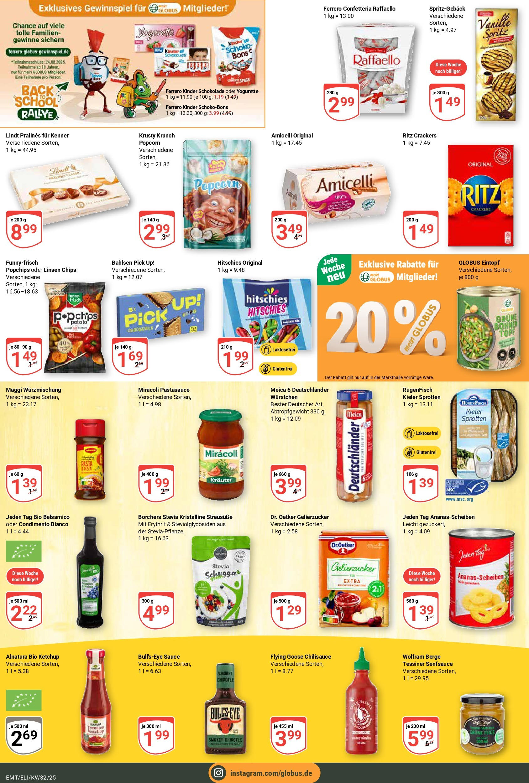 Globus prospekt Erfurt-Linderbach (ab 03.08.2025) » Angebote ab Montag | Seite: 18 | Produkte: Maggi, Schokolade, Pasta, Ketchup Globus prospekt Erfurt-Linderbach (ab 03.08.2025) » Angebote online | Seite: 18 | Produkte: Maggi, Schokolade, Pasta, Ketchup