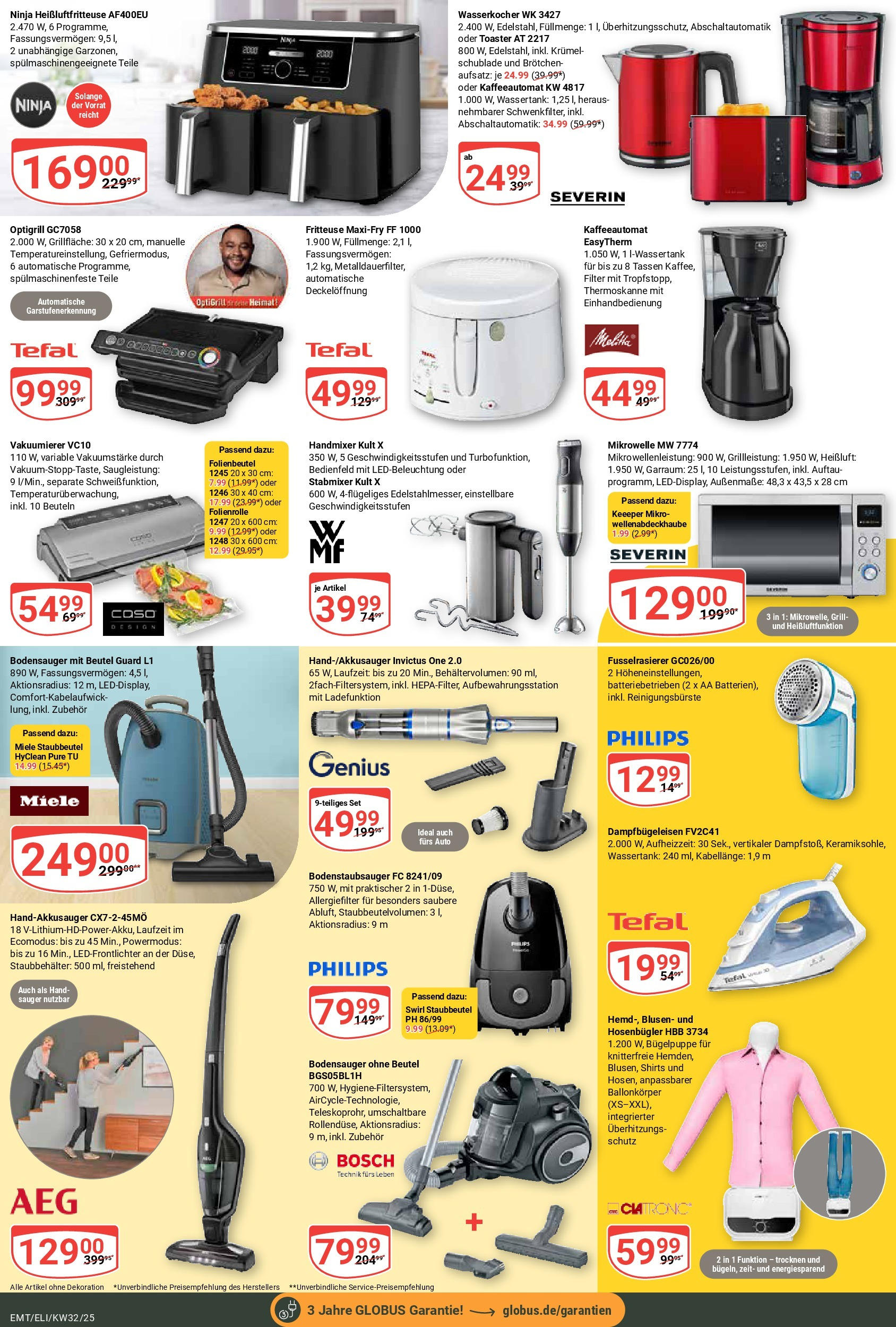 Globus prospekt Erfurt-Linderbach (ab 03.08.2025) » Angebote ab Montag | Seite: 29 | Produkte: Mikrowelle, Wasserkocher, Toaster, Fritteuse Globus prospekt Erfurt-Linderbach (ab 03.08.2025) » Angebote online | Seite: 29 | Produkte: Mikrowelle, Wasserkocher, Toaster, Fritteuse