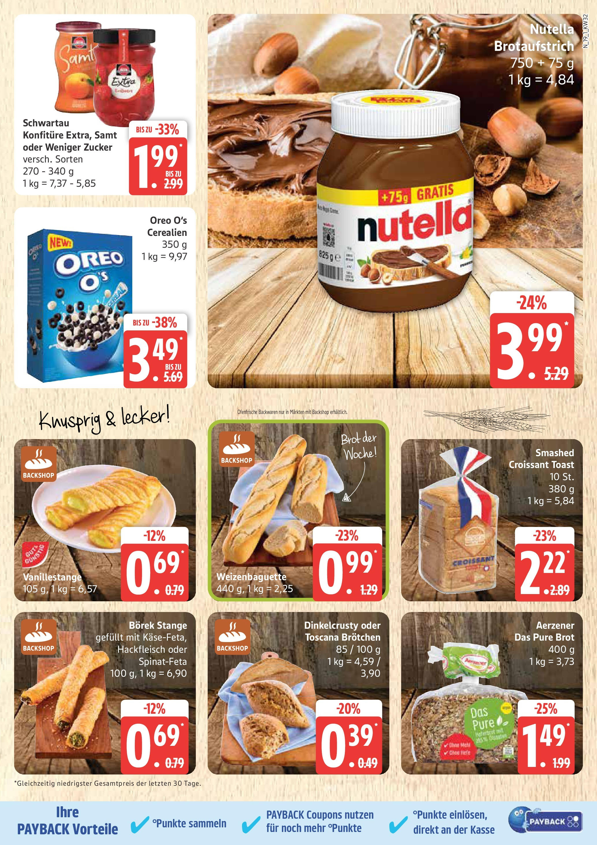 Marktkauf - Marktkauf: Wochenangebote (ab 03.08.2025) » Angebote ab Montag | Seite: 19 | Produkte: Croissant, Nutella, Brot, Hackfleisch Marktkauf - Marktkauf: Wochenangebote (ab 03.08.2025) » Angebote online | Seite: 19 | Produkte: Croissant, Nutella, Brot, Hackfleisch